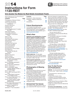 Form 1120-REIT Instructions