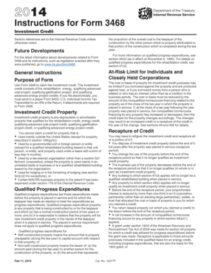IRS Form 3468 Instructions