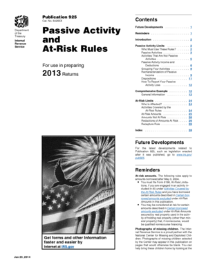 IRS Publication 925 (2013)