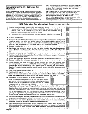 Form 1040-ES Estimated Tax for Individuals