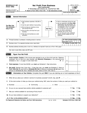 Schedule C-EZ Form 1040