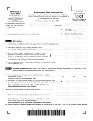 Schedule R Retirement Plan Information