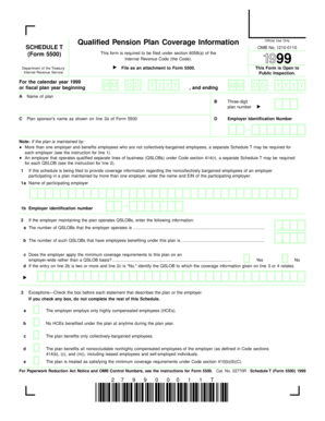Schedule T (Form 5500) 1999