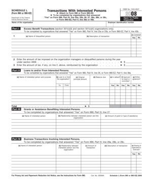 Schedule L Form 990 or 990-EZ