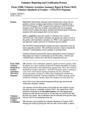 Volunteer Standards of Conduct Agreement – VITA/TCE Programs