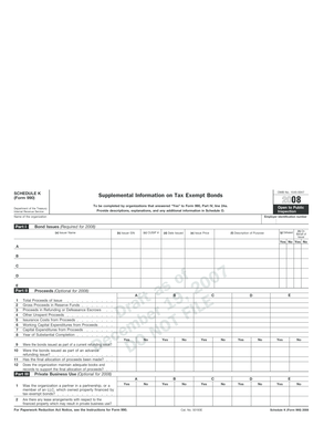 Schedule K (Form 990) 2008