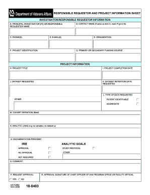 VA Form 10-0403