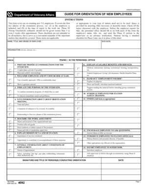 VA Employee Orientation Form