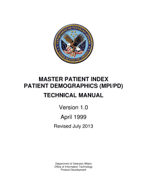 Osha tech manual - Master Patient Index/Patient Demographics Technical Manual - va