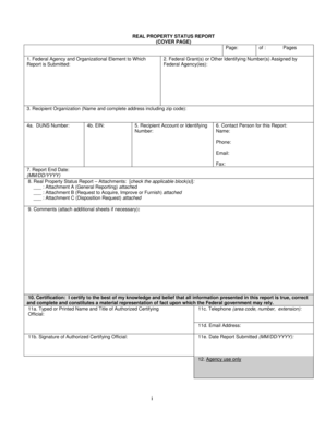 Real Property Status Report