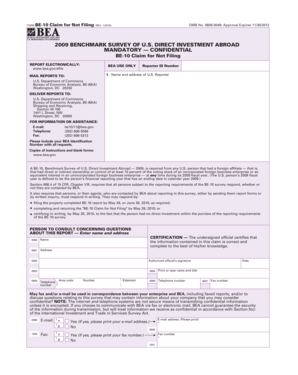 BE-10 Claim for Not Filing