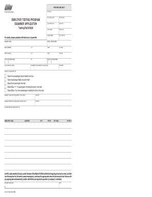 California Examiner Application Form