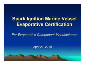 Spark Ignition Marine Vessel Evaporative Certification - arb ca