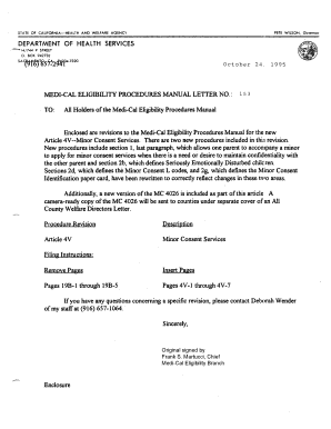 Covered ca income limits - Medi-Cal Eligibility Procedures Manual Letter No. 153 - dhcs ca