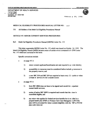 Covered ca medical income limit - MEDI-CAL ELIGIBILITY PROCEDURES MANUAL LETTER NO.: 157 ... - dhcs ca