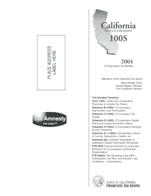 Form 100s Booklet - Fill Online, Printable, Fillable, Blank | PDFfiller