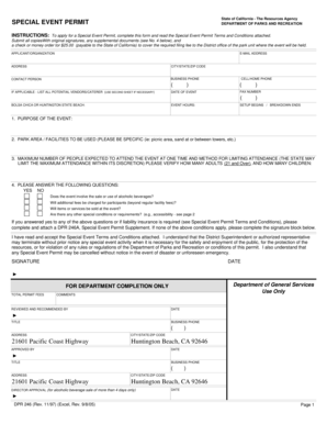 California Special Event Permit