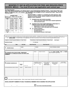 Free and Reduced-Price School Meals Application