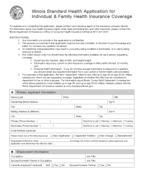 Illinois Standard Health Application