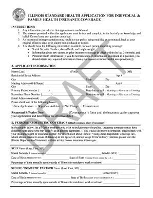 Illinois Standard Health Application