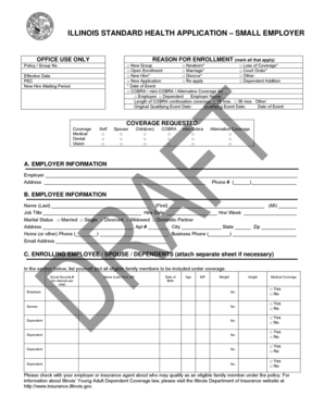 Illinois Standard Health Application Small Employer