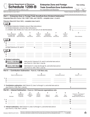 Illinois Schedule 1299-B