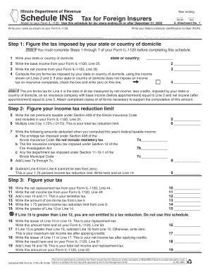 Illinois Schedule INS Tax for Foreign Insurers