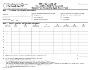 Illinois Schedule SE Tax- and Fee-Paid Purchases Form