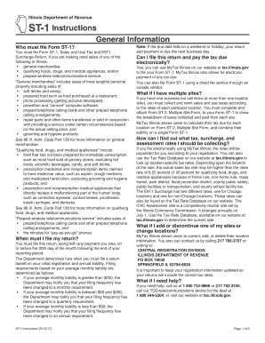 Fillable Online tax illinois Who must file Form ST-1 Fax Email Print ...