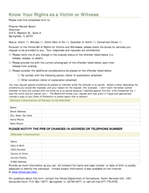Illinois Victim Witness Request Form