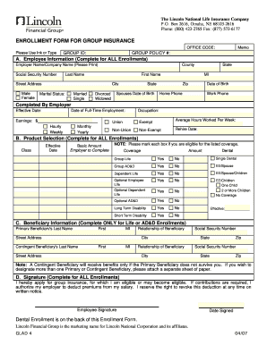 Group Insurance Enrollment Form