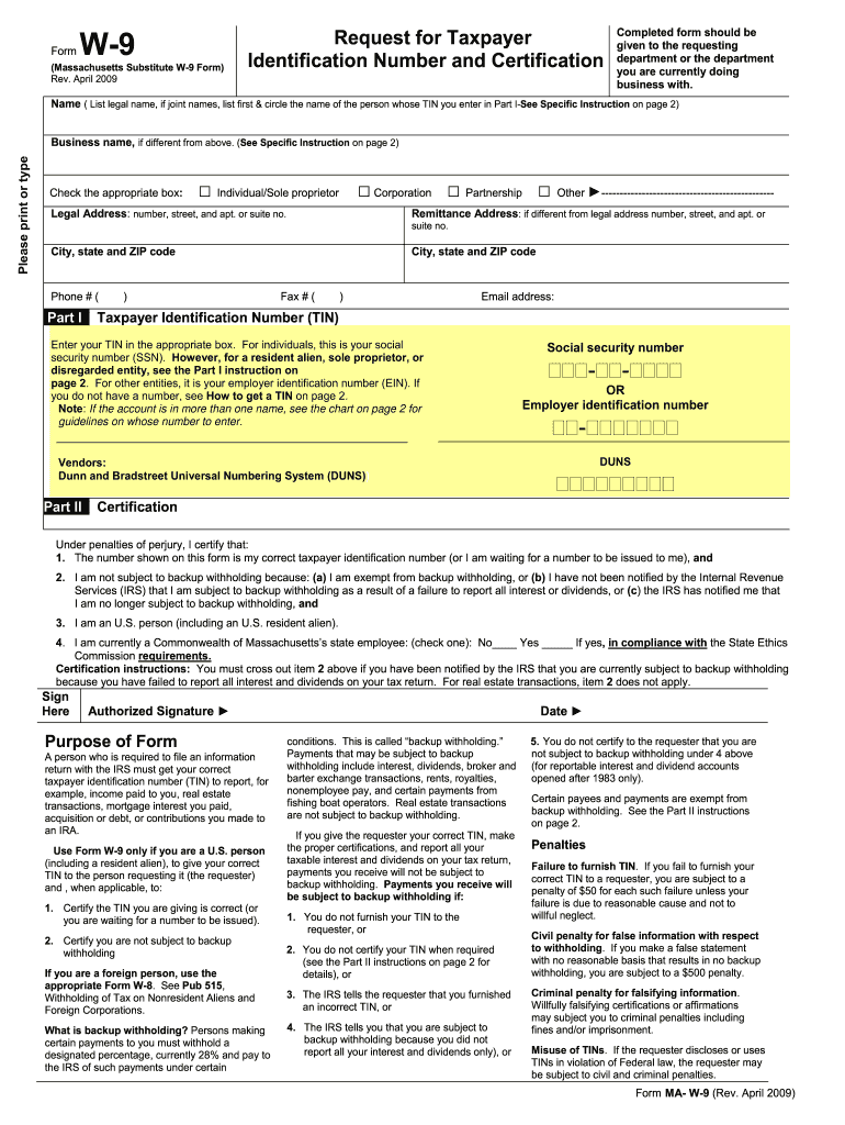 W9 Forms 2019 Printable Fill Out Sign Online DocHub
