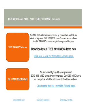 MISC 1099 FORM  2010 1099 MISC  FORM 1099 MISC  Free