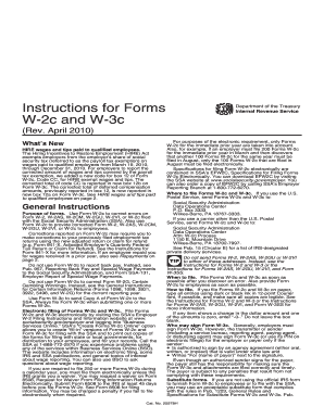 Instructions for Forms W-2c and W-3c