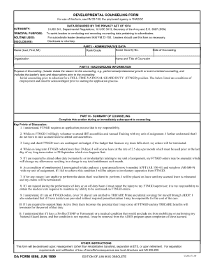 developmental counseling form example