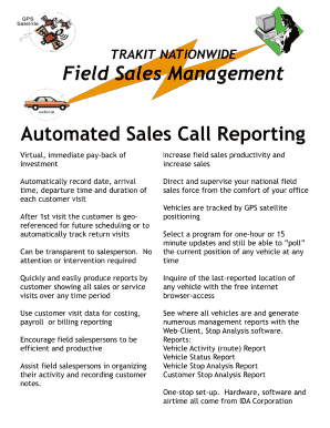 automated sales call reports form