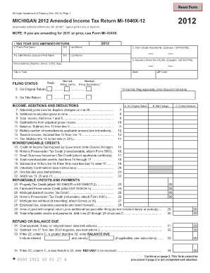 What is a 1040x - michigan tax return