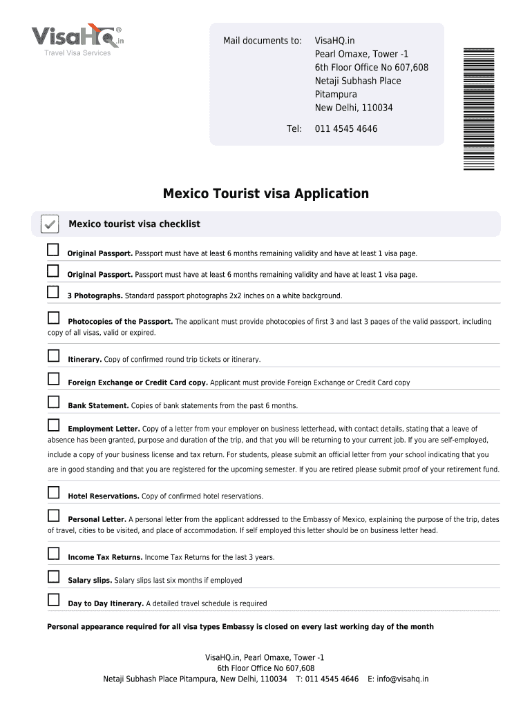mexico visa application form pdf