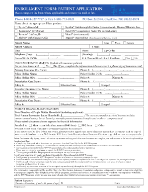 Pfizer Patient Application Form