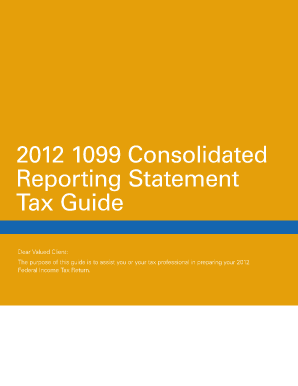 2012 IRS 1099 Consolidated Reporting Statement Tax Guide