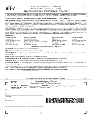 Alabama Business Income Tax Payment Voucher