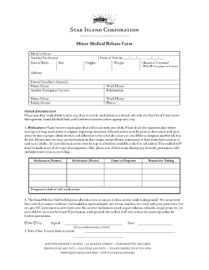 medical release form minor