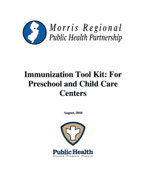Preschool Child Care Immunization Form