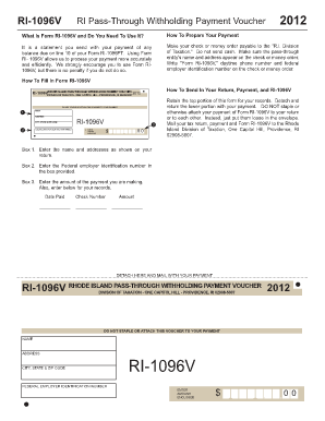 Rhode Island Pass-Through Withholding Payment Voucher