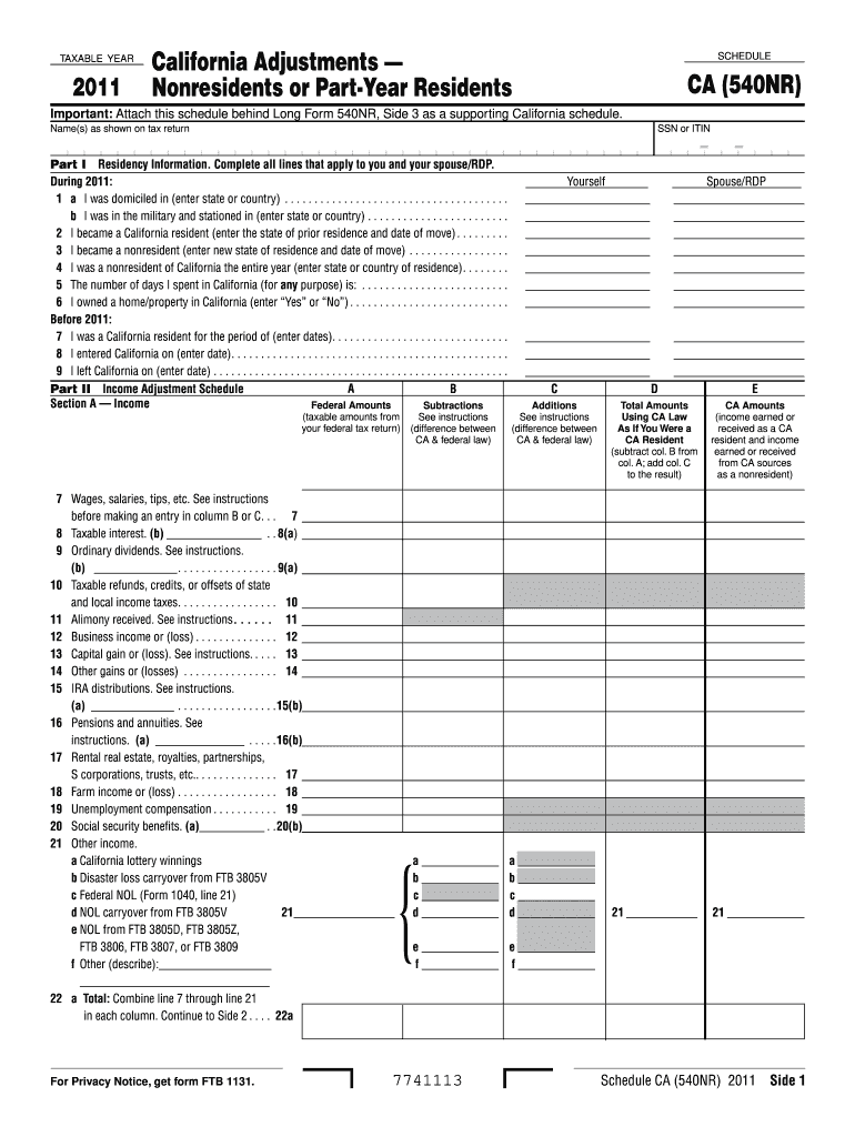 2011 540nr form Preview on Page 1