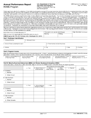 HUD Annual Performance Report