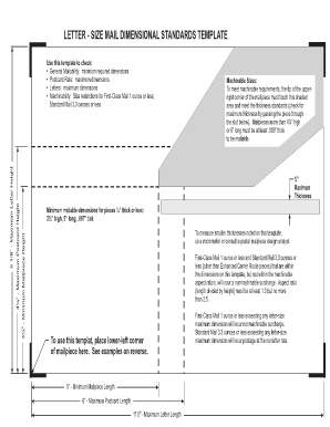 letter size mail dimensional standards template