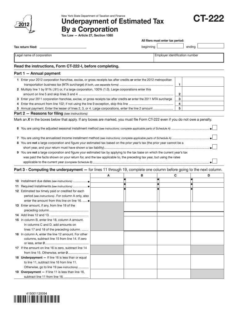 ny ct 222 instructions Preview on Page 1