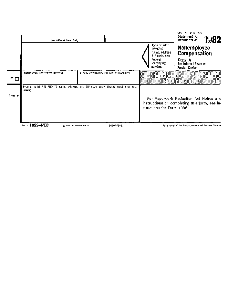 1982 Form IRS 1099 NECFill Online Printable Fillable Blank PdfFiller