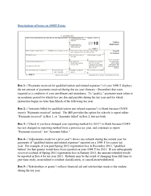 1098-T Form Description